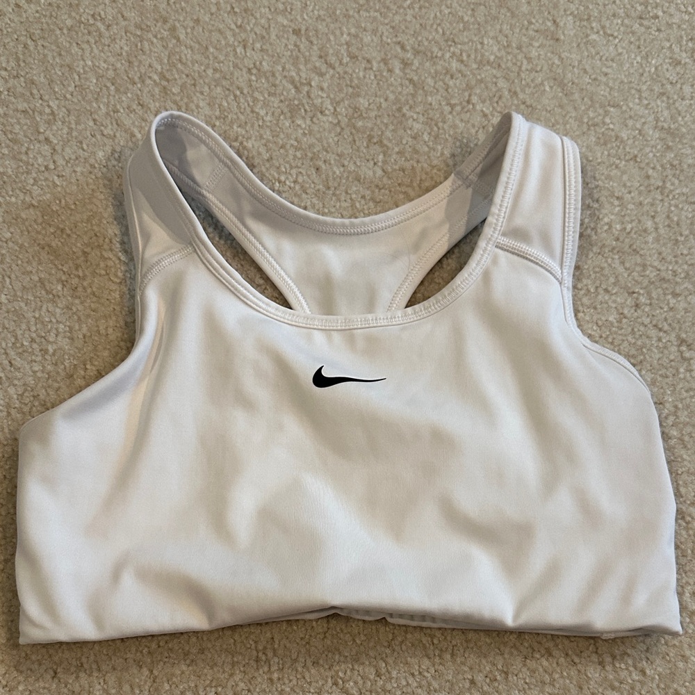 Nike White Racerback non-padded Sports Bra